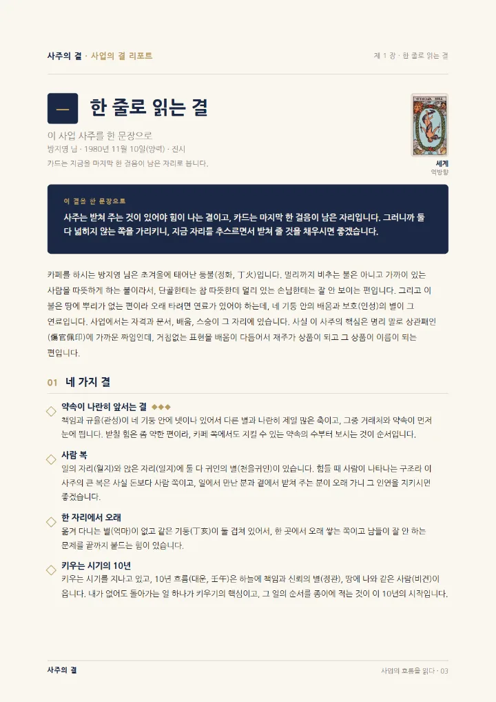 1장 한 줄로 읽는 결 페이지